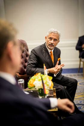 Reise des Bundesministers des Auswaertigen Johann Wadephul nach New York zur Teilnahme an der UN Generalversammlung. Bilaterales Treffen mit dem indischen Aussenminister Subrahmanyam Jaishankar. 22.09.2026. Fotografiert im Auftrag des Auswaertigen Amtes. New York City New York Copyright: xDominikxButzmannx