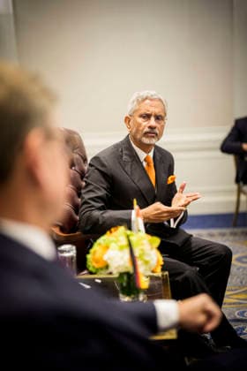 Reise des Bundesministers des Auswaertigen Johann Wadephul nach New York zur Teilnahme an der UN Generalversammlung. Bilaterales Treffen mit dem indischen Aussenminister Subrahmanyam Jaishankar. 22.09.2026. Fotografiert im Auftrag des Auswaertigen Amtes. New York City New York Copyright: xDominikxButzmannx
