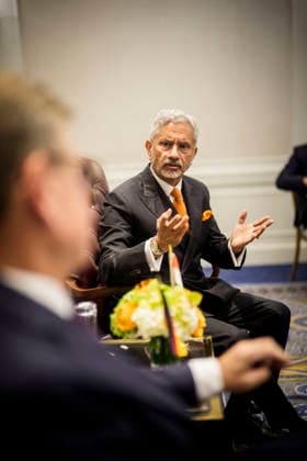 Reise des Bundesministers des Auswaertigen Johann Wadephul nach New York zur Teilnahme an der UN Generalversammlung. Bilaterales Treffen mit dem indischen Aussenminister Subrahmanyam Jaishankar. 22.09.2026. Fotografiert im Auftrag des Auswaertigen Amtes. New York City New York Copyright: xDominikxButzmannx
