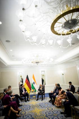 Reise des Bundesministers des Auswaertigen Johann Wadephul nach New York zur Teilnahme an der UN Generalversammlung. Bilaterales Treffen mit dem indischen Aussenminister Subrahmanyam Jaishankar. 22.09.2026. Fotografiert im Auftrag des Auswaertigen Amtes. New York City New York Copyright: xDominikxButzmannx