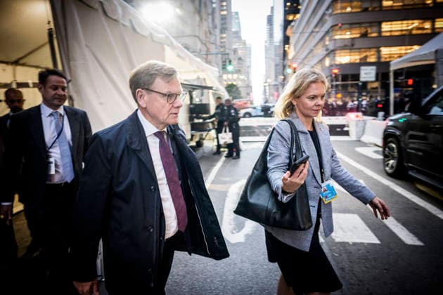 Reise des Bundesministers des Auswaertigen Johann Wadephul nach New York zur Teilnahme an der UN-Generalversammlung. Szenen auf dem Weg durch Manhattan. 22.09.2026. Fotografiert im Auftrag des Auswaertigen Amtes. New York City New York Copyright: xDominikxButzmannx