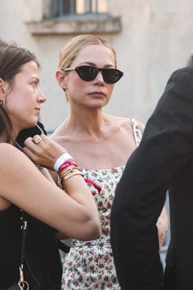IPA88849617 - Milan, Arrivals at the Prada fashion show during Milan Fashion Week: Women s Collection Spring Summer 2027 - Women s Fashion, Spring Summer 2027. Pictured: Michelle Williams  Copyright: xAlessandroxBremecx xx IPA88849617