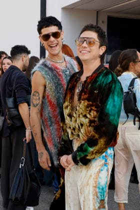 MFW Spring Summer 2027 Diesel Photocall MP MILAN, ITALY - SEPTEMBER 22: Paco Amoroso, Ca7riel attend the Diesel fashion show during Milan Fashion Week WOMEN S COLLECTION SPRING SUMMER 2027 on September 22, 2026 in Milan, Italy. Photo by Marco Piovanotto Abacapress.com Milan Italy  Copyright: xPiovanottoxMarco ABACAx