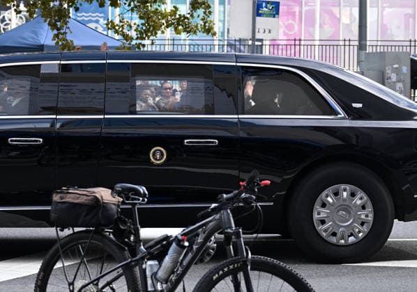 U.S. President Trump leaves United Nations Headquarters NEW YORK, USA - SEPTEMBER 22: The presidential limousine carrying U.S. President Donald Trump leaves United Nations Headquarters following the 81st session of the United Nations General Assembly (UNGA) in New York, USA, on September 22, 2026. Mehmet Ali Ozcan Anadolu New York United States. Editorial use only. Please get in touch for any other usage.  Copyright: x2026xAnadoluxMehmetxAlixOzcanx
