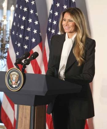 September 22, 2026, New York, New York, USA: First Lady of the United States MELANIA TRUMP seen at the Fostering the Future Together with New Private Sector Partnerships event held at the St. Regis Hotel. New York USA - ZUMAk03_ 20260922_zaf_k03_055 Copyright: xNancyxKaszermanx