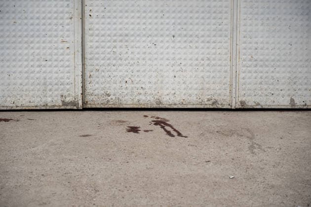 September 22, 2026, Manisa, Turkey: (EDITORS NOTE: Image contains graphic content) .Blood stains from an injured student are seen at the scene of the shooting. Police maintained security measures around a high school in Turgutlu, in Turkey™s western Manisa province, following a shooting that left 11 people injured. The Turkish Interior Minister and Education Minister addressed the media following the incident. Manisa Turkey - ZUMAs197 20260922_aaa_s197_449 Copyright: xMuratxKocabasx