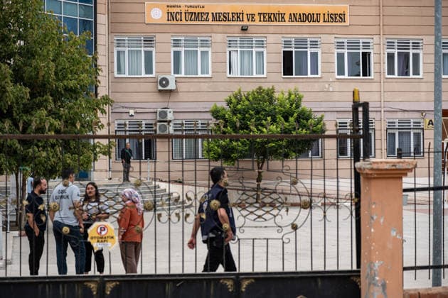 September 22, 2026, Manisa, Turkey: A view of the high school following a shooting. Police maintained security measures around a high school in Turgutlu, in Turkey™s western Manisa province, following a shooting that left 11 people injured. The Turkish Interior Minister and Education Minister addressed the media following the incident. Manisa Turkey - ZUMAs197 20260922_aaa_s197_460 Copyright: xMuratxKocabasx