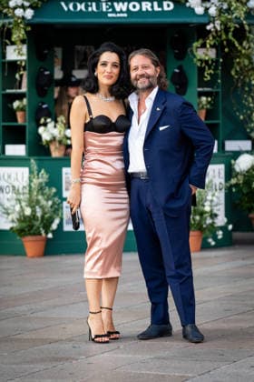 Celebrity Sightings at Vogue world show during the Milan Fashion Week - Womenswear Spring Summer 2027 in Milan, Italy, on 22 September 2026 Claudia Lagona, Levante, and Guido Grassi Damiani arrive at Vogue world show during the Milan Fashion Week - Womenswear Spring Summer 2027 in Milan, Italy, on 22 September 2026., Credit:Stefano Costantino TTL Stefano Costantino Avalon Italy, Milan  Copyright: xStefanoxCostantinoxTTLx xStefanoxCostantinox xAvalonx 1137332551