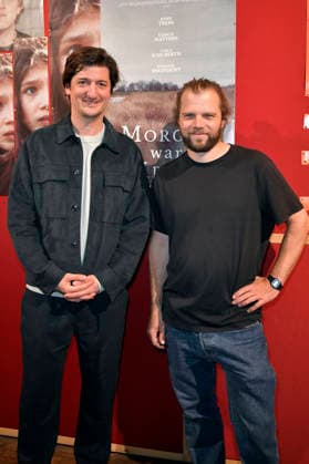 Nicolas Ehret und Fabian Gamper bei der Premiere des Kinofilms Morgen war Krieg im Delphi Lux. Berlin, 22.09.2026