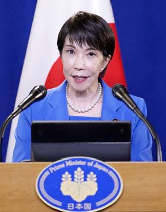 Japan PM Takaichi meets press in N.Y. Japanese Prime Minister Sanae Takaichi holds a press conference in New York in the early hours of Sept. 23, 2026, following a speech at the U.N. General Assembly and a meeting with U.S. President Donald Trump.  A14AA0005628354P