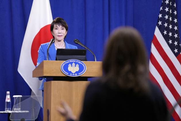 Japan PM Takaichi meets press in N.Y. Japanese Prime Minister Sanae Takaichi holds a press conference in New York in the early hours of Sept. 23, 2026, following a speech at the U.N. General Assembly and a meeting with U.S. President Donald Trump.  A14AA0005628355P