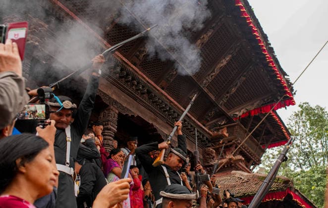 Indra Jatra Festival Started - Kathmandu Photo by Sunil Pradhan ABACAPRESS.COM Kathmandu Bagmati Nepal  Copyright: xSuniixPradhan ABACAx