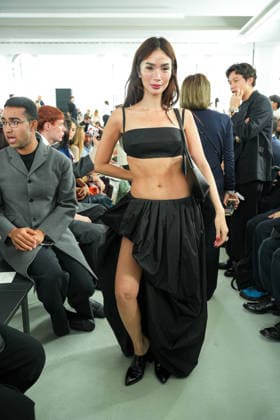 IPA88862668 - Milan, Milan Women™s Fashion Week Spring Summer 2027 - Women™s Fashion, Spring Summer 2027 - Jil Sander fashion show - pictured in the front row: Heart Evangelista  Copyright: xRiccardoxGIordanox xRiccardoxGiordano IPAx IPA88862668