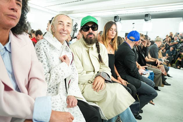 IPA88862703 - Milan, Milan Women™s Fashion Week Spring Summer 2027 - Women™s Fashion, Spring Summer 2027 - Jil Sander fashion show - pictured in the front row: guests, Carla Sozzani, Alessandro Michele,  Copyright: xRiccardoxGIordanox xRiccardoxGiordano IPAx IPA88862703