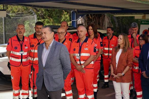 Presentation in Málaga of the new tablets for the 061 Health Emergency Services of Andalusia The First Vice President of the Regional Government and Minister of the Presidency, Health and Emergencies, Antonio Sanz, speaks after presenting the new tablets for the 061 Andalusian Health Emergency Services. September 23, 2026, in Málaga, Andalusia, Spain. SEPTEMBER 23, 2026, in Málaga, Andalusia, Spain Málaga, Andalusia, Spain Málaga, Andalusia, Spain Spain Copyright: xÃlexxZeax 7793392