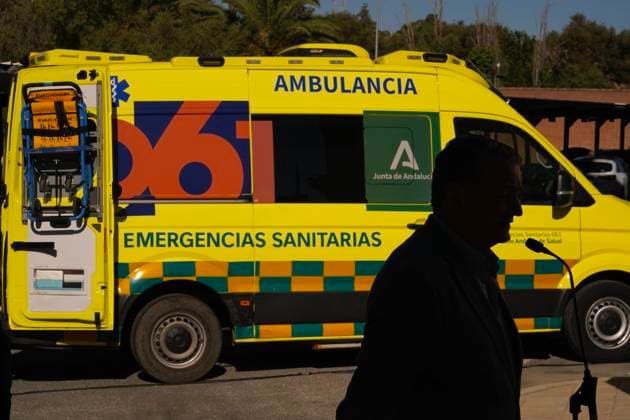 Presentation in Málaga of the new tablets for the 061 Health Emergency Services of Andalusia The First Vice President of the Regional Government and Minister of the Presidency, Health and Emergencies, Antonio Sanz, speaks after presenting the new tablets for the 061 Andalusian Health Emergency Services. September 23, 2026, in Málaga, Andalusia, Spain. SEPTEMBER 23, 2026, in Málaga, Andalusia, Spain Málaga, Andalusia, Spain Málaga, Andalusia, Spain Spain Copyright: xÃlexxZeax 7793393