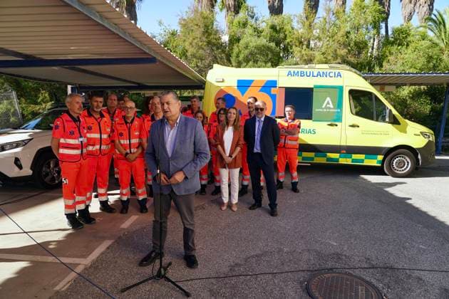 Presentation in Málaga of the new tablets for the 061 Health Emergency Services of Andalusia The First Vice President of the Regional Government and Minister of the Presidency, Health and Emergencies, Antonio Sanz, speaks after presenting the new tablets for the 061 Andalusian Health Emergency Services. September 23, 2026, in Málaga, Andalusia, Spain. SEPTEMBER 23, 2026, in Málaga, Andalusia, Spain Málaga, Andalusia, Spain Málaga, Andalusia, Spain Spain Copyright: xÃlexxZeax 7793394