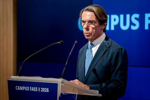Aznar Inaugurates the FAES 2026 Campus Former Prime Minister and FAES President José María Aznar during the inauguration of the FAES 2026 Campus at the Ortega–Maranón Foundation on September 23, 2026, in Madrid, Spain. Aznar inaugurated the FAES 2026 Campus, which this year is titled Latin America in Transition: Implications for the European Union. September 23, 2026, in Madrid, Spain.  Copyright: xA.xPÃ rezxMecax 7793424