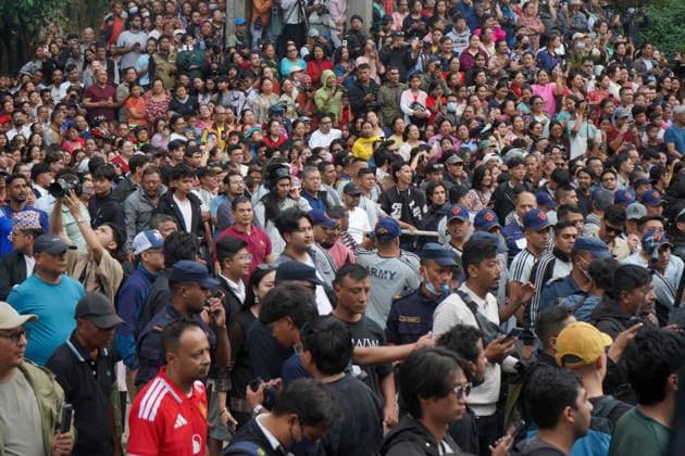 September 23, 2026, Kathmandu, Bagmati, Nepal: People gather to celebrate the first day of Indra Jatra, an annual festival in Nepal, at Basantapur Durbar Square in Kathmandu, Nepal, on September 23, 2026. Kathmandu Nepal - ZUMAd164 20260923_zip_d164_006 Copyright: xAryanxDhimalx