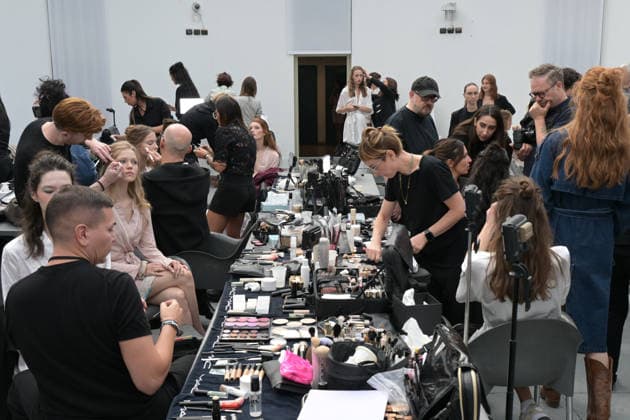 IPA88864182 - Milan, Italy: Luisa Beccaria SS27 MFW Fashion Show and Backstage: Spring Summer 2027 In the photo: Backstage at Luisa Beccaria  Copyright: xNickxZonnaxxcopyrightx x xNickxZonnax IPA88864182