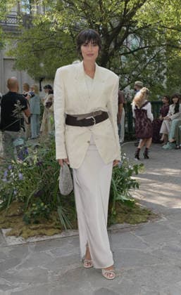 IPA88864208 - Milan, Italy: Luisa Beccaria SS27 MFW Fashion Show and Backstage: Spring Summer 2027 In the photo: Alice Sabatini wears a Luisa Beccaria dress  Copyright: xNickxZonnaxxcopyrightx x xNickxZonnax IPA88864208