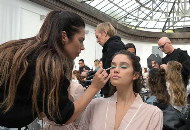 IPA88864189 - Milan, Italy: Luisa Beccaria SS27 MFW Fashion Show and Backstage: Spring Summer 2027 In the photo: Backstage at Luisa Beccaria  Copyright: xNickxZonnaxxcopyrightx x xNickxZonnax IPA88864189
