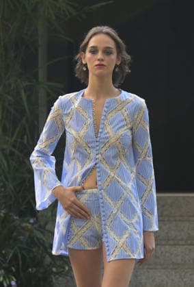 IPA88864256 - Milan, Italy: Luisa Beccaria SS27 MFW Fashion Show and Backstage: Spring Summer 2027 In the photo: Luisa Beccaria fashion show  Copyright: xNickxZonnaxxcopyrightx x xNickxZonnax IPA88864256
