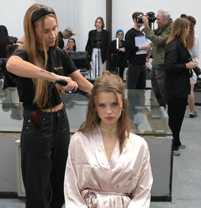 IPA88864190 - Milan, Italy: Luisa Beccaria SS27 MFW Fashion Show and Backstage: Spring Summer 2027 In the photo: Backstage at Luisa Beccaria  Copyright: xNickxZonnaxxcopyrightx x xNickxZonnax IPA88864190