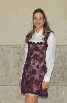 IPA88864203 - Milan, Italy: Luisa Beccaria SS27 MFW Fashion Show and Backstage: Spring Summer 2027 In the photo: Carolina Kostner wears a Luisa Beccaria SS27 MFW dress  Copyright: xNickxZonnaxxcopyrightx x xNickxZonnax IPA88864203