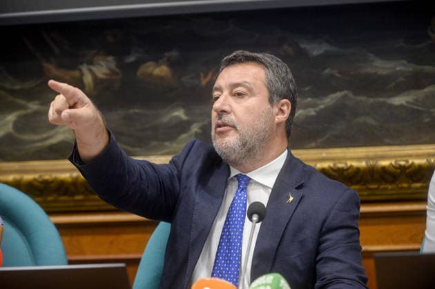 Foto IPP Marco Mattei Roma 23 09 2026 Camera dei deputati conferenza stampa della Lega per illustrare una proposta di legge contro l integralismo islamico in Italia nella foto Matteo Salvini Italy Photo Press - World Copyright .