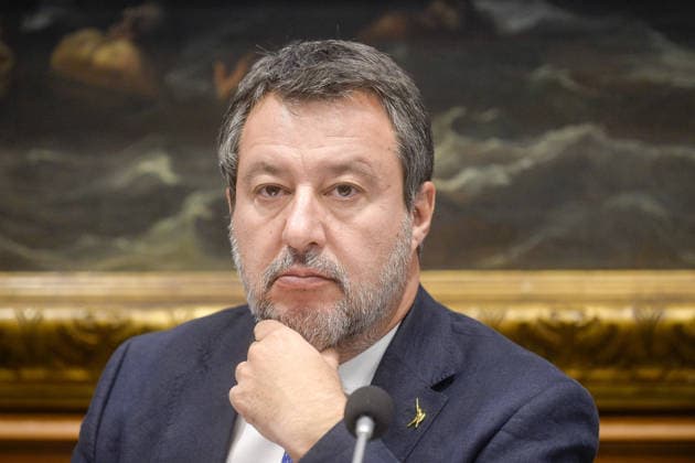 Foto IPP Marco Mattei Roma 23 09 2026 Camera dei deputati conferenza stampa della Lega per illustrare una proposta di legge contro l integralismo islamico in Italia nella foto Matteo Salvini Italy Photo Press - World Copyright .