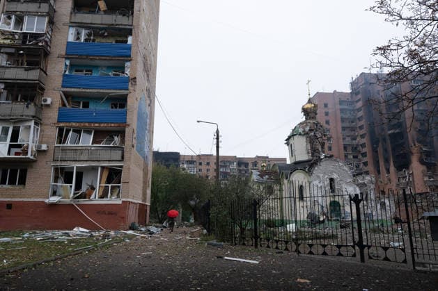 September 23, 2026, Kramatorsk, Donetsk Oblast, Ukraine: The aftermath of a Russian KAB aerial bomb strike that damaged a church and residential buildings in the frontline city of Kramatorsk, Donetsk region. Multiple people were injured in the attack. Kramatorsk Ukraine - ZUMAm350 20260923_zip_m350_021 Copyright: xCameronxJones-Manleyx