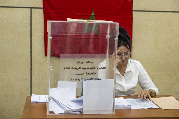 Morocco begins voting in legislative elections RABAT, MOROCCO - SEPTEMBER 23: Moroccan citizens gather to cast their ballots at a polling station located inside Hassan II High School in the capital city of Rabat, Morocco, on September 23, 2026. Polling stations opened across the North African kingdom at 8:00 a.m. local time as voters cast ballots to elect all 395 members of the House of Representatives, the lower house of parliament. Abu Adem Muhammed Anadolu Rabat Morocco. Editorial use only. Please get in touch for any other usage.  Copyright: x2026xAnadoluxAbuxAdemxMuhammedx