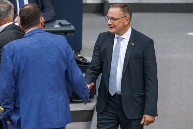 Bundestag Tino Chrupalla (AfD) im Deutschen Bundestag am 23.09.26 in Berlin. Berlin Berlin Deutschland Bundestag