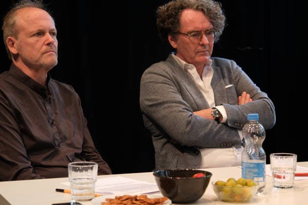 RECORD DATE NOT STATED Wolfgang Ullrich, Lambert Wiesing bei Bazon Brocks Denkerei im Hoftheater Kreuzberg e.V. Naunynstraße 63, Berlin-Kreuzberg: Wirkung erniedrigt die Werke. Summa der Überlegungen vom Verhältnis von Wirkung und Werk; warum wir alle Autoren zitieren, deren Werke wir gar nicht kennen. mit Brock, Lambert Wiesing und Wolfgang Ullrich