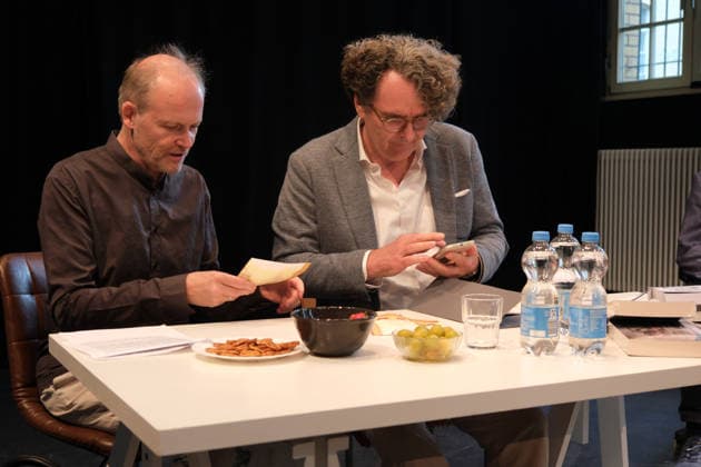 RECORD DATE NOT STATED Wolfgang Ullrich und Lambert Wiesing in Bazon Brocks Denkerei im Hoftheater Kreuzberg e.V. Naunynstraße 63, Berlin-Kreuzberg, 7.9.2026 zum Thema: Wirkung erniedrigt die Werke. Summa der Überlegungen vom Verhältnis von Wirkung und Werk; warum wir alle Autoren zitieren, deren Werke wir gar nicht kennen. mit Brock, Lambert Wiesing und Wolfgang Ullrich