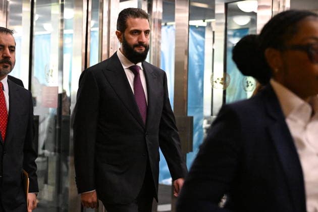 September 23, 2026, New York, New York, USA: President Ahmad Al-Sharaa of the Syrian Arab Republic arrives for day 2 of the opening of the 81st Session of the United Nations General Assembly at United Nations Headquarters in New York, New York, USA on Wednesday, 23 September, 2026 New York USA  - ZUMAs152 20260923_faa_s152_025 Copyright: xKylexMazzax-xPoolxviaxCNPx