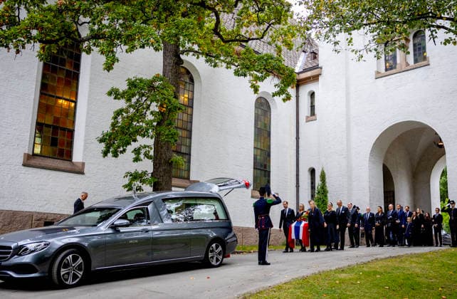 23-09-2026 Norway Funeral of Princess Astrid at the Ris Church in Oslo. King Haakon and Queen Mette-Marit and Princess Ingrid Alexandra and Queen Sonja Â  Copyright: xPPEx