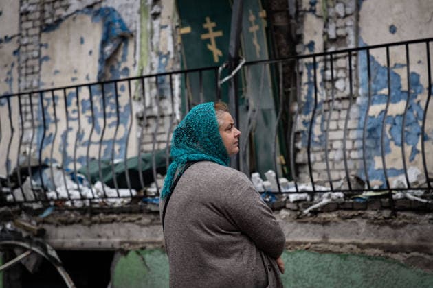 Aftermath of Russian attack on Ukraine s Kramatorsk KRAMATORSK, UKRAINE - SEPTEMBER 23: A resident stands in front of a destroyed Orthodox church following a Russian airstrike in Kramatorsk, Ukraine, on September 23, 2026. Francisco Richart Anadolu Kramatorsk Ukraine. Editorial use only. Please get in touch for any other usage.  Copyright: x2026xAnadoluxFranciscoxRichartx