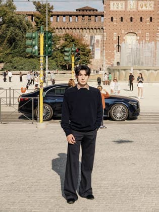 IPA88870888 - Milan, Milan Women s Fashion Week Spring Summer 2027 - Women s Fashion, Spring Summer 2027 - JIL SANDER fashion show - arrivals - pictured: Ayden Sng  Copyright: xEmanuelexRobertoxDexCarlix xx IPA88870888