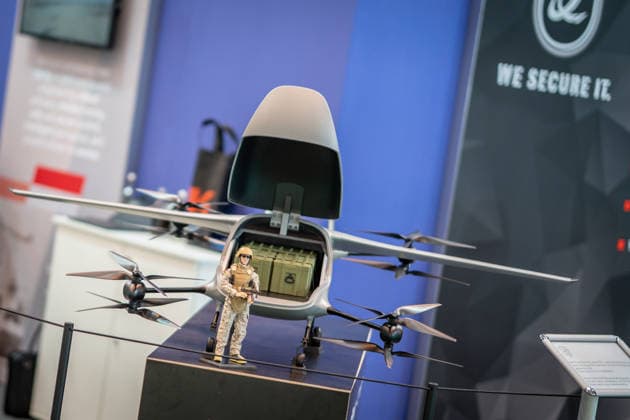Blick in die Ausstellungshallen und auf das Messegelände -;Rüstungsmesse Euro Defence Expo 2026 in Essen, Deutschland, Essen Nordrhein-Westfalen Deutschland Messegelände