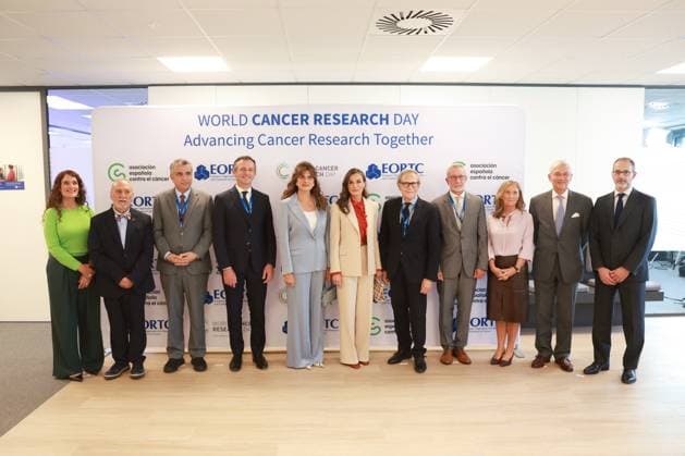 23-09-2026 Brussels Queen Letizia and Princess Dina Mired of Jordan visited the World Cancer Research Day 2026 at the headquarters of the European Organisation for Research and Treatment of Cancer in Brussels (Belgium). Â  Copyright: xPPEx