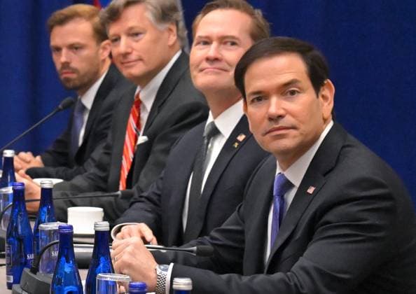 US UN General Assembly 9249569 23.09.2026 U.S. Secretary of State Marco Rubio attends a meeting with Russian Foreign Minister Sergey Lavrov on the sidelines of the 81st United Nations General Assembly (UNGA) at the U.N. headquarters in New York, the United States. Sergey Guneev Sputnik New York USA  Copyright: xSergeyxGuneevx