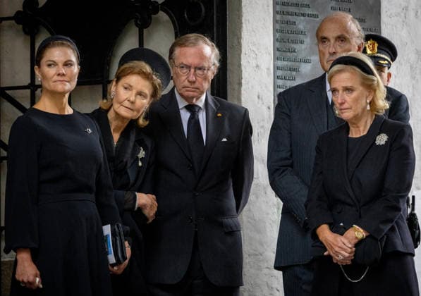 23-09-2026 Norway Funeral of Princess Astrid at the Ris Church in Oslo. Princess Victoria and Princess Astrid and Prince Lorenz Â  Copyright: xPPEx