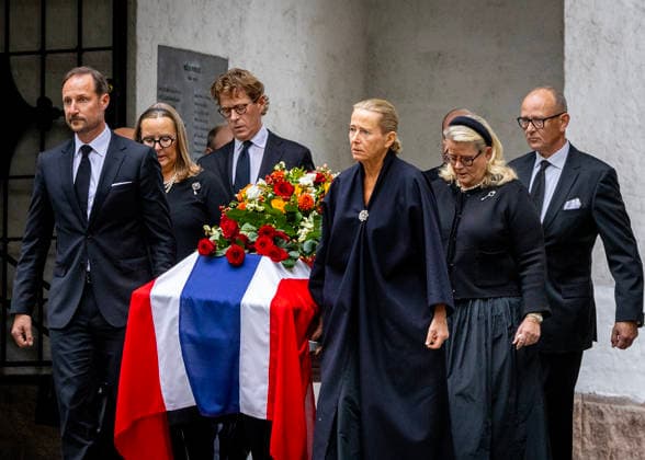 23-09-2026 Norway Funeral of Princess Astrid at the Ris Church in Oslo. King Haakon and Cathrine Ferner, Benedikte Ferner, Alexander Ferner and Elisabeth Ferner and Carl-Christian Ferner Â  Copyright: xPPEx