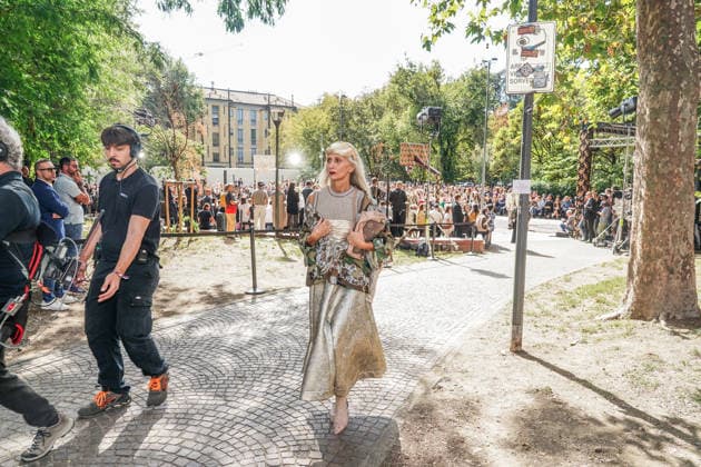 IPA88872286 - MILAN - Milan Women s Fashion Week Spring Summer 2026 2027 - Antonio Marras s fashion show at the Stendhal Gardens - Vincenzo Muccioli in the Solari Tortona area.  Copyright: xEmanuelexRobertoxDexCarlix xx IPA88872286