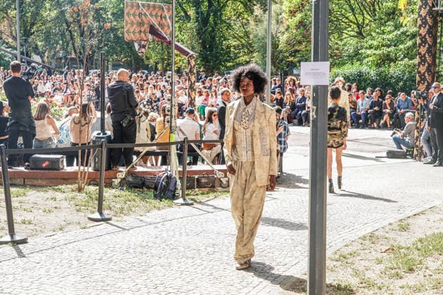 IPA88872282 - MILAN - Milan Women s Fashion Week Spring Summer 2026 2027 - Antonio Marras s fashion show at the Stendhal Gardens - Vincenzo Muccioli in the Solari Tortona area.  Copyright: xEmanuelexRobertoxDexCarlix xx IPA88872282