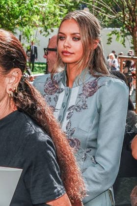 IPA88872338 - MILAN - Milan Women s Fashion Week Spring Summer 2026 2027 - Antonio Marras s fashion show at the Stendhal Gardens - Vincenzo Muccioli in the Solari Tortona area. Pictured: Laila Hasanovich  Copyright: xEmanuelexRobertoxDexCarlix xx IPA88872338