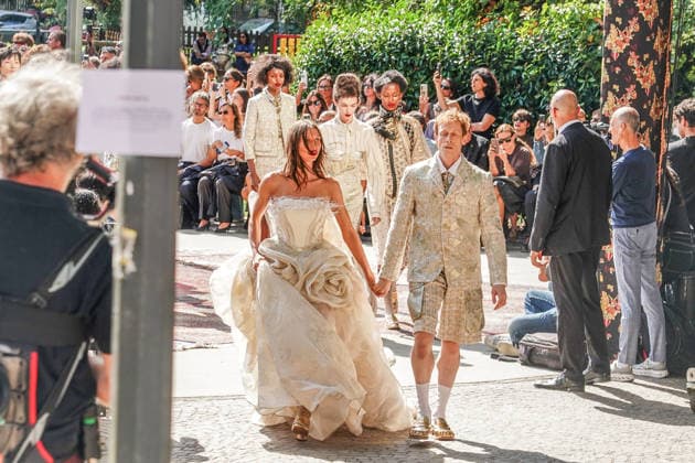IPA88872331 - MILAN - Milan Women s Fashion Week Spring Summer 2026 2027 - Antonio Marras s fashion show at the Stendhal Gardens - Vincenzo Muccioli in the Solari Tortona area.  Copyright: xEmanuelexRobertoxDexCarlix xx IPA88872331