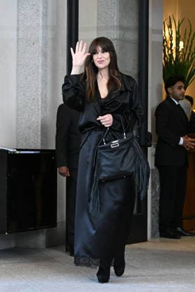 IPA88873064 - Milan, Fashion Week, leaving Palazzo Parigi In the photo: Monica Bellucci  Copyright: xManuelexMangiarotti ipa-agency.netx xManuelexMangiarottix IPA88873064
